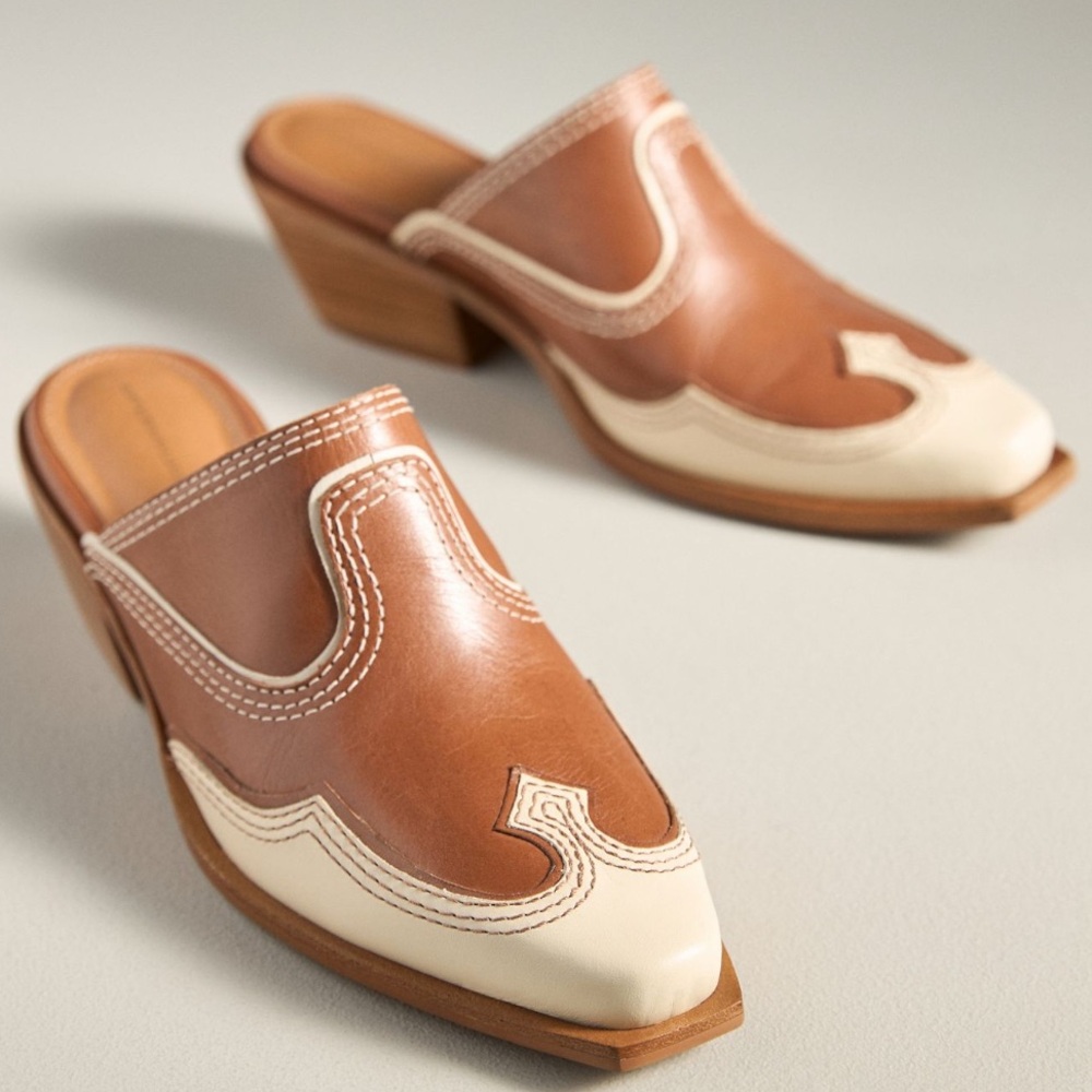 Anthropologie Western Mules